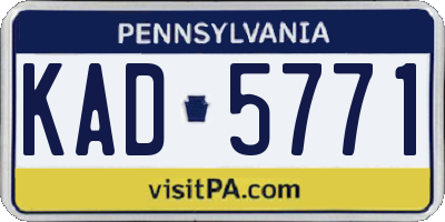 PA license plate KAD5771