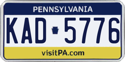 PA license plate KAD5776