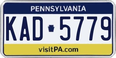 PA license plate KAD5779