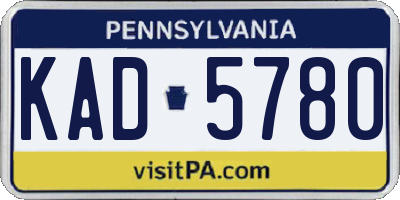 PA license plate KAD5780