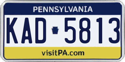 PA license plate KAD5813