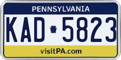 PA license plate KAD5823