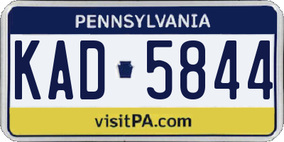 PA license plate KAD5844
