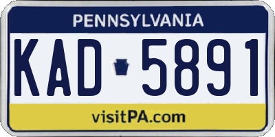 PA license plate KAD5891