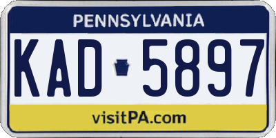 PA license plate KAD5897