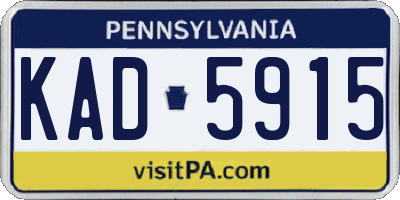 PA license plate KAD5915