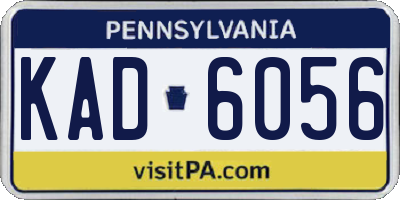 PA license plate KAD6056