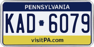 PA license plate KAD6079