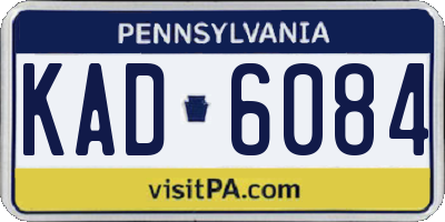 PA license plate KAD6084