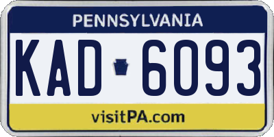 PA license plate KAD6093