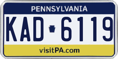 PA license plate KAD6119