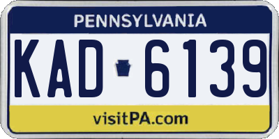 PA license plate KAD6139