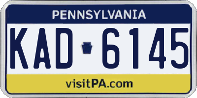 PA license plate KAD6145
