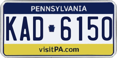 PA license plate KAD6150