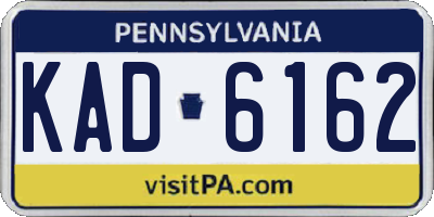 PA license plate KAD6162