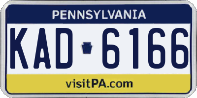 PA license plate KAD6166