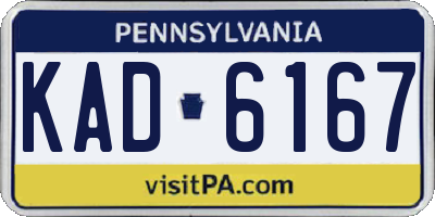 PA license plate KAD6167