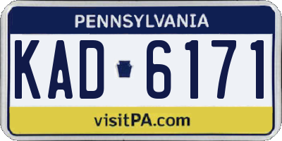 PA license plate KAD6171