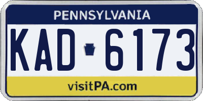PA license plate KAD6173