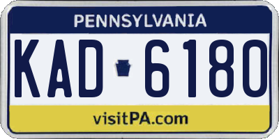 PA license plate KAD6180