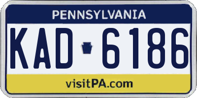 PA license plate KAD6186