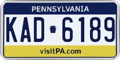 PA license plate KAD6189
