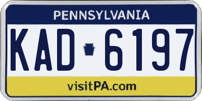 PA license plate KAD6197