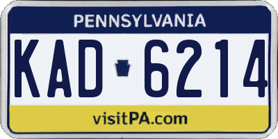 PA license plate KAD6214