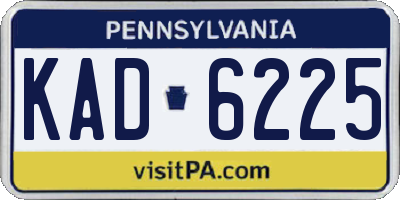 PA license plate KAD6225