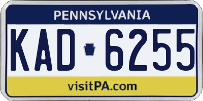 PA license plate KAD6255
