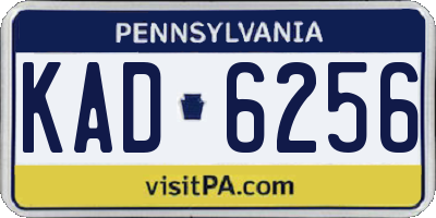PA license plate KAD6256