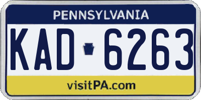 PA license plate KAD6263
