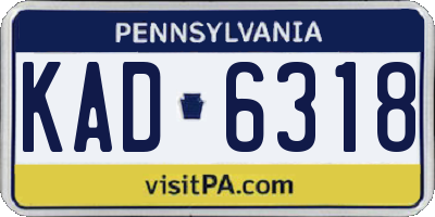PA license plate KAD6318
