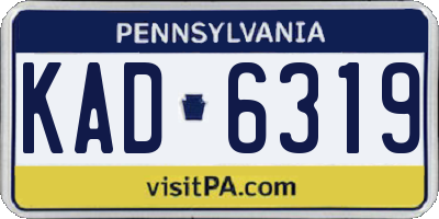 PA license plate KAD6319