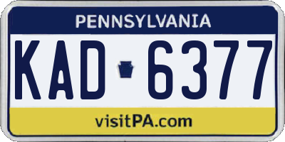 PA license plate KAD6377