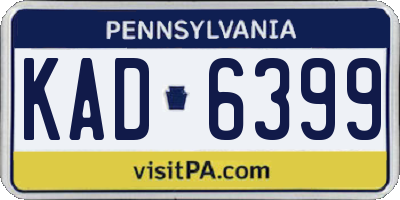 PA license plate KAD6399