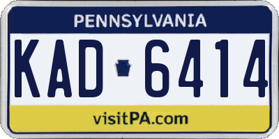 PA license plate KAD6414