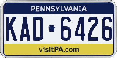 PA license plate KAD6426