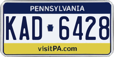 PA license plate KAD6428