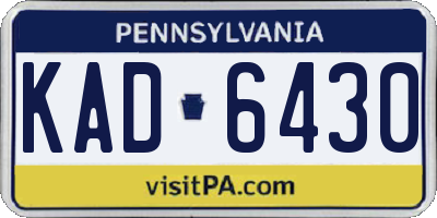 PA license plate KAD6430