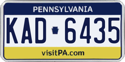 PA license plate KAD6435
