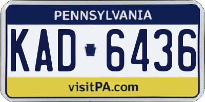 PA license plate KAD6436