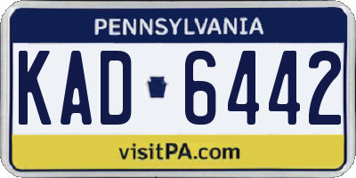 PA license plate KAD6442