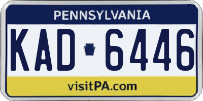 PA license plate KAD6446