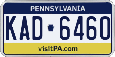 PA license plate KAD6460