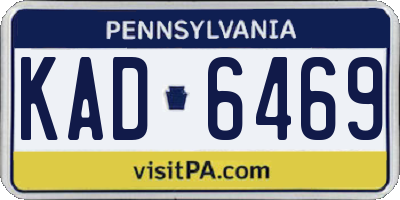 PA license plate KAD6469