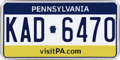 PA license plate KAD6470