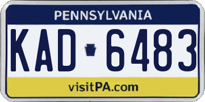 PA license plate KAD6483