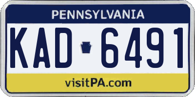 PA license plate KAD6491