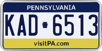 PA license plate KAD6513